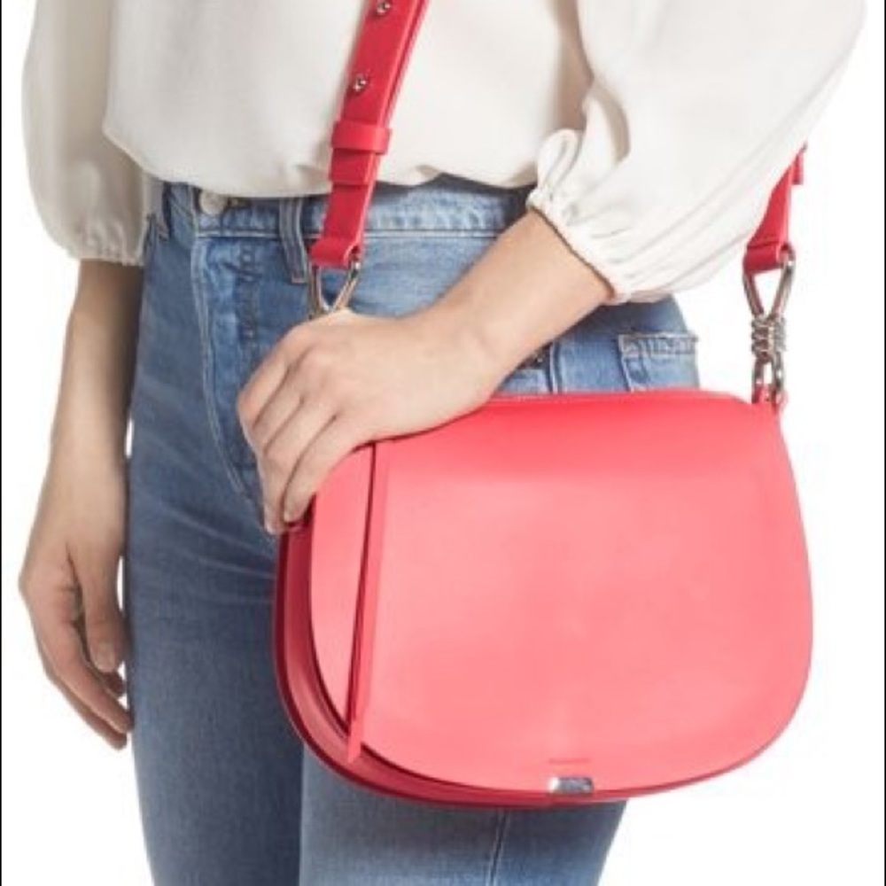 ALLSAINTS Captain Round Leather Crossbody Bag